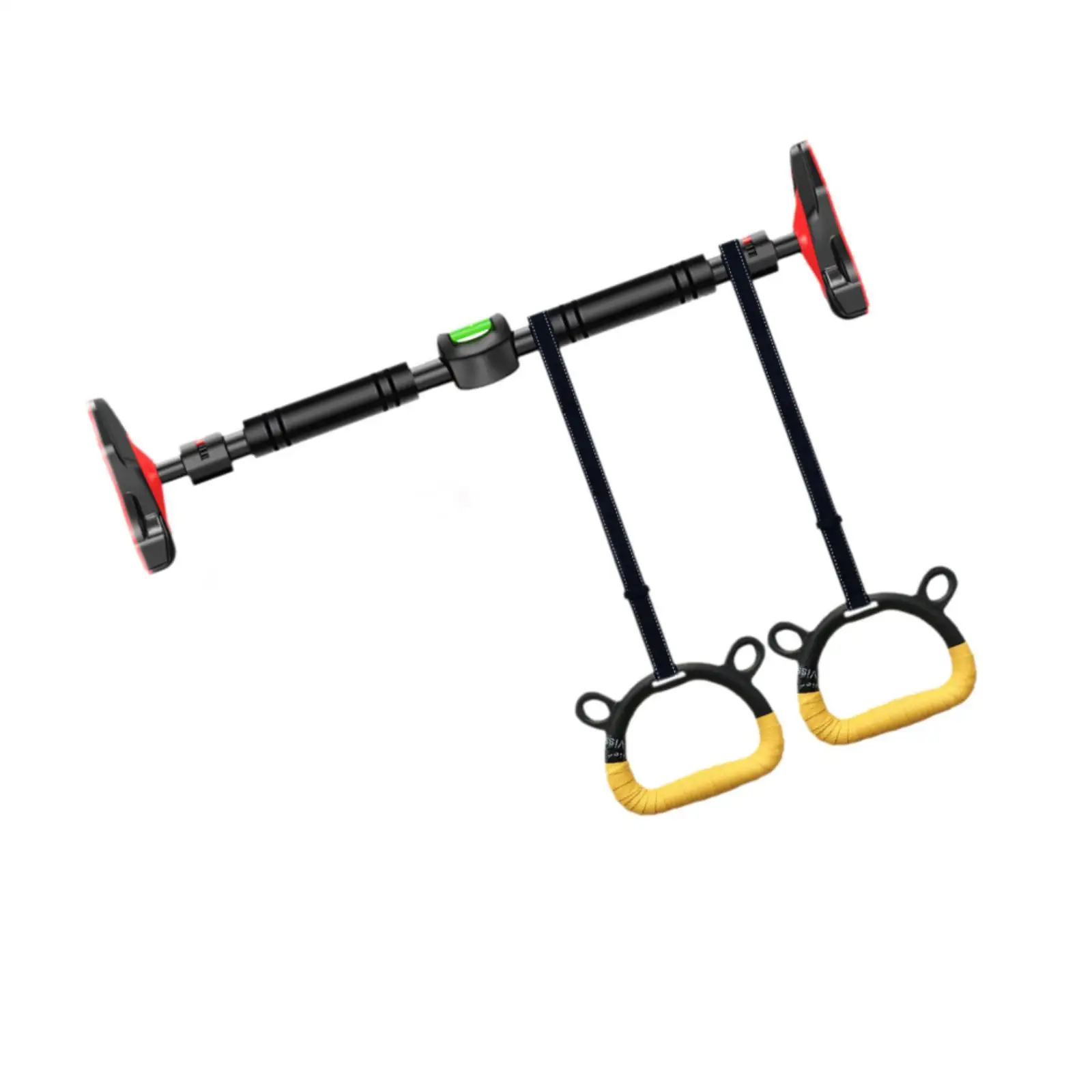 도어웨이용 풀업바, 견고한 운동용 텔레스코픽 바, 길이 70cm-96cm, 체조 링 포함, 근력 트레이닝용 도어 수평 바