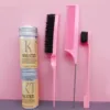 2Pcs Women Hair Wax Stick with Slick Back Brushes Gel Pomade for Kids Little Girls Toddler Flyaway Hair Wig Styling Accessories 1