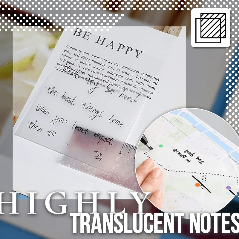 Note autocollante translucide magique, papier mémo Transparent, papier pour  journal intime, papeterie scolaire