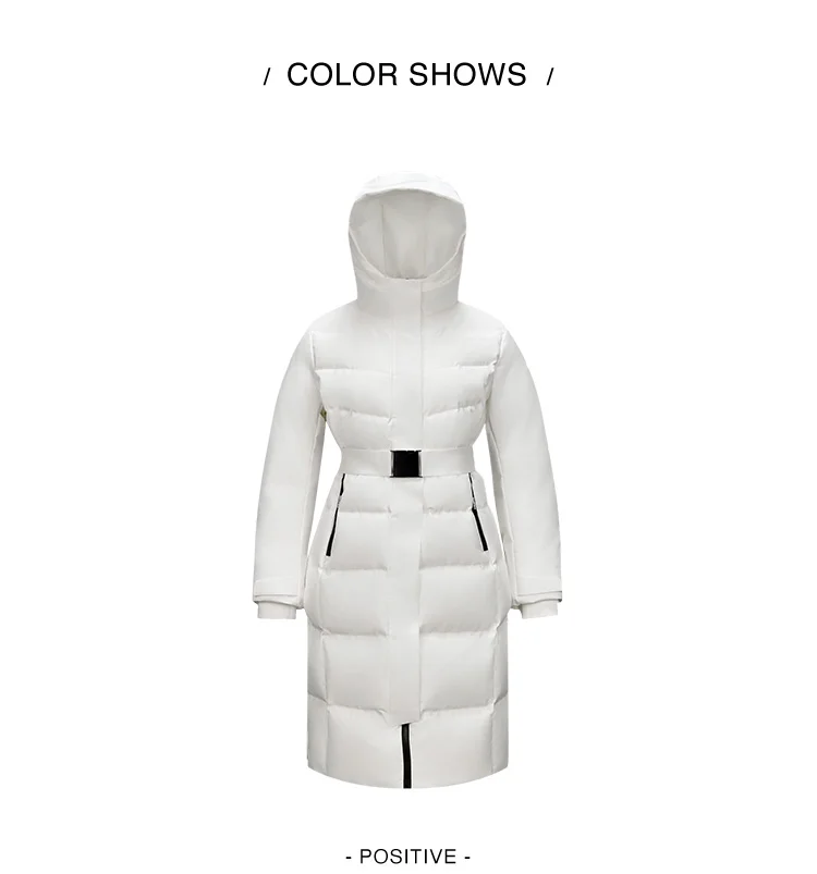 Down Jacket Women Long Length Parka New Winter Goose Down Warm Outdoor Windproof Outerwear