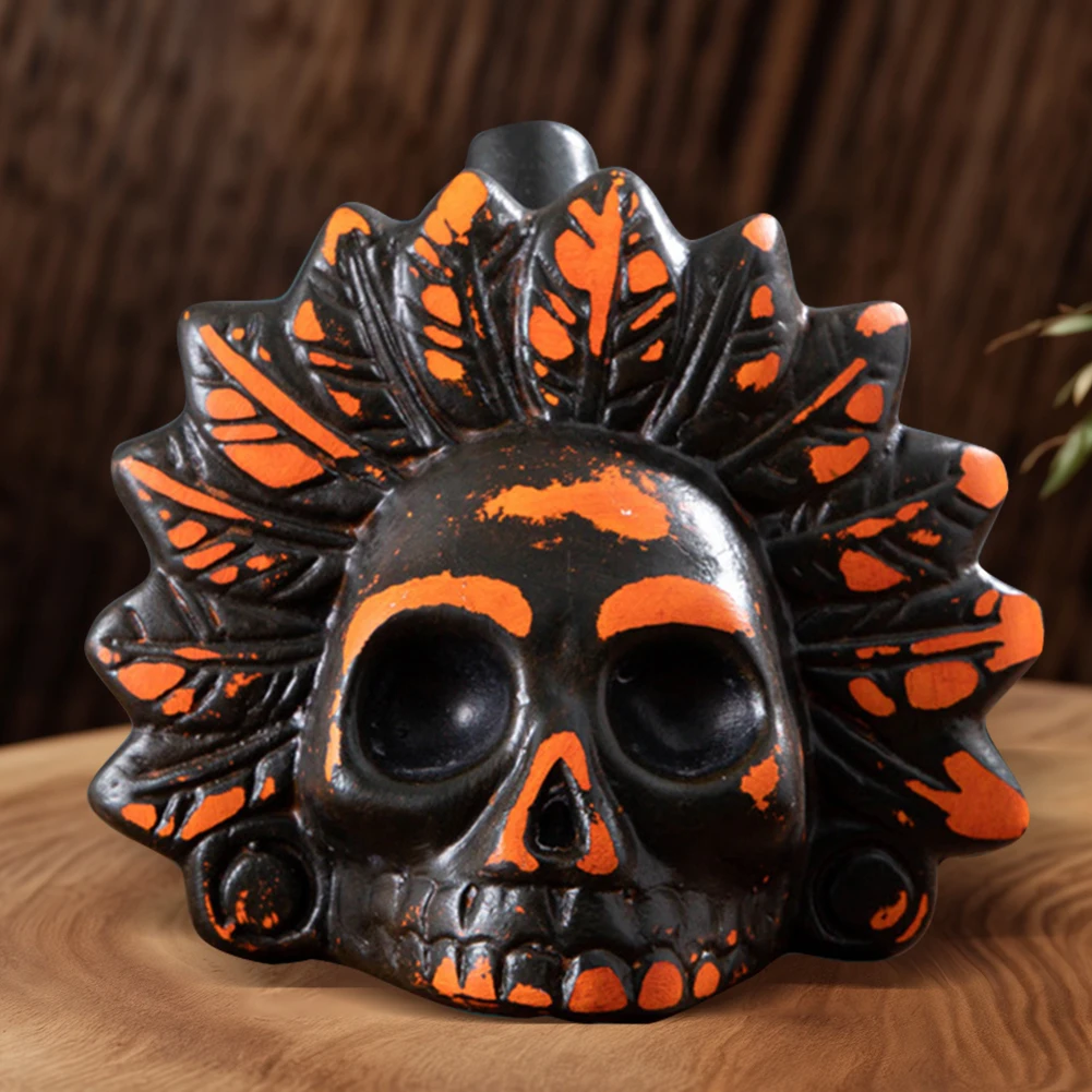 Spooky Aztec Death Whistle Screaming Aztec War Whistle Scream for Halloween Prank Props