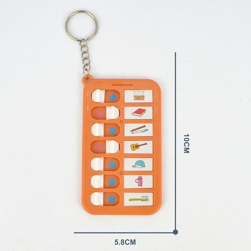 Children's Self Discipline Checklist Memo Board - Daily Planner & Task Organizer with Detachable Keychain