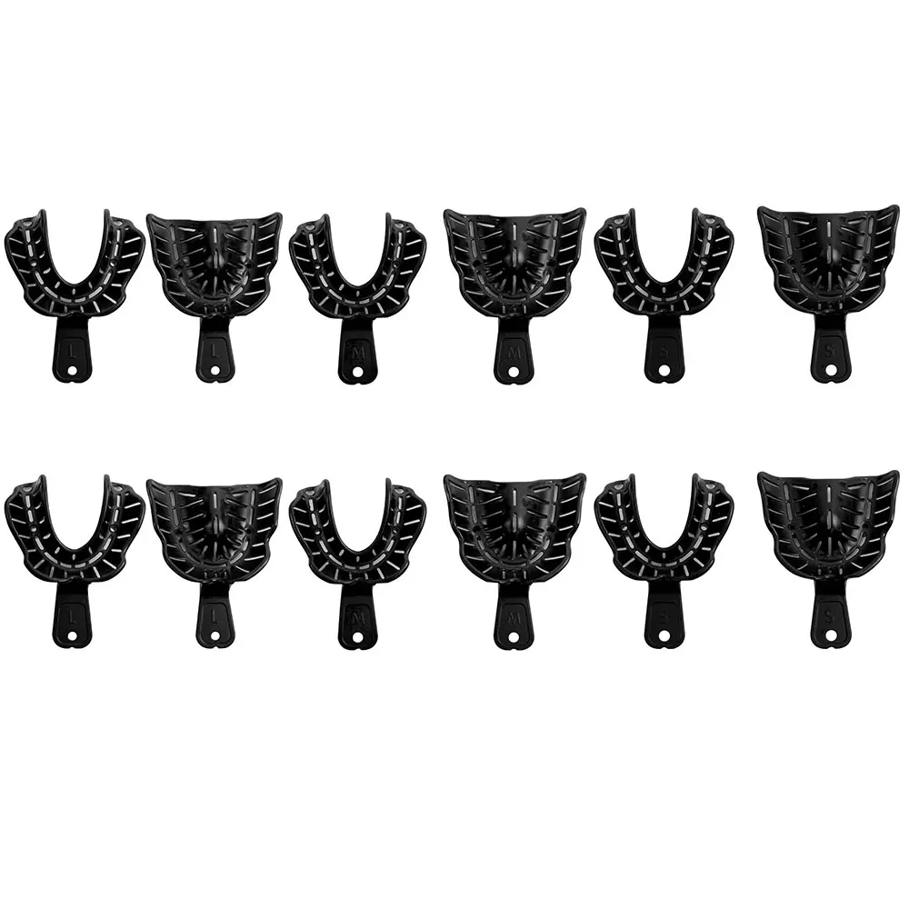 Mascherina Sbiancamento Denti 12 Vassoi Per Stampa Dentale Autoclavabili - Plastica Perforata, Colore Blu, Marca Easyinsmile Vassoi Stampo Dentale - Foto 5