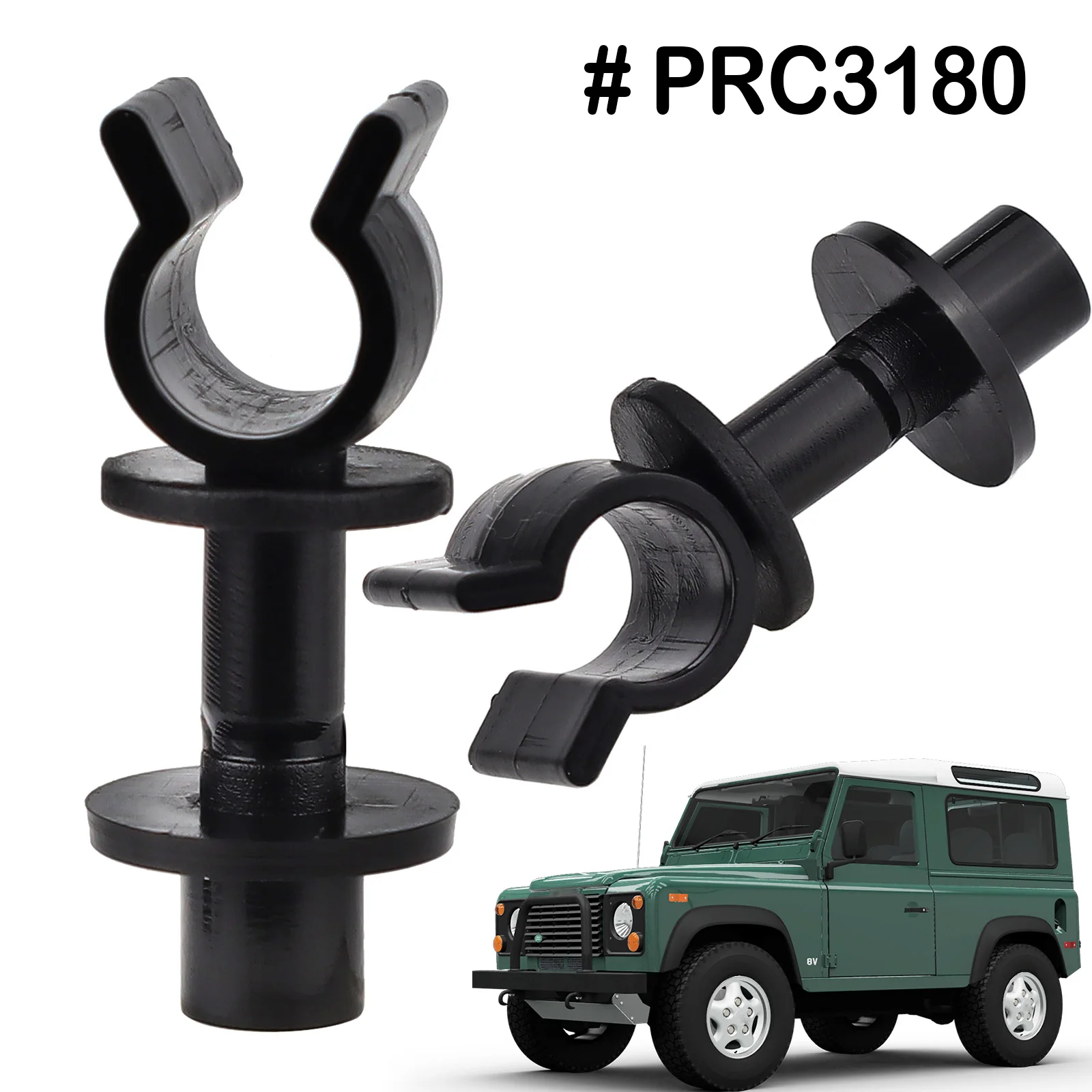 2X Per Land Rover Defender 90 110 130 Td5 Discovery 1 Range Rover Classic Prc3180 Hood Bonnet Support Stay Prop Clip Di Fissaggio