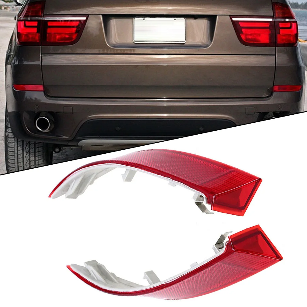 

2pcs Car Left & Right Side Rear Bumper Reflector Lens Red ABS For BMW E70 LCI 2011-2013 63147240997 63147240998 Exterior Parts