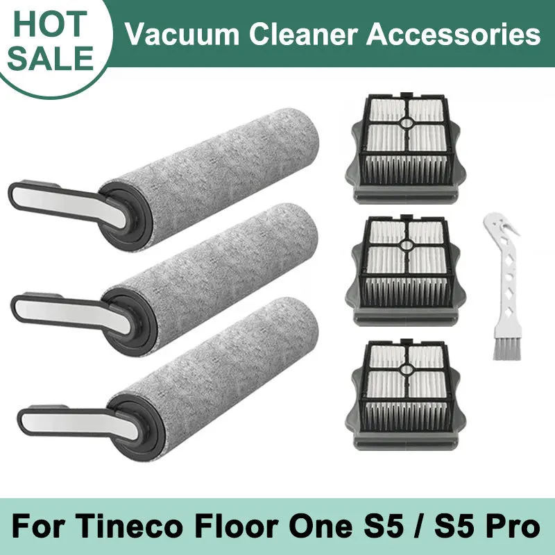 For Tineco Floor ONE S5 / S5 Pro Cordless Wet Dry Vacuum Cleaner  Accessories HEPA Filter And Soft Roller Brush Spare Parts Kits - AliExpress