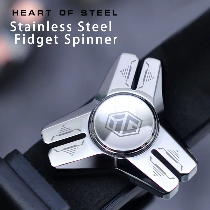 Stainless Steel Metal Hand Spinner Anti-anxiety EDC Fidget Toy for Adult Children Creative Metal Triangle Stress Relief Toy - Image 2