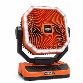 Portable Camping Fan 40000mAh Rechargeable Battery Powered Fan With Remote Timer LED Light 5 Speeds For Tent Travel Car Outdoor 1
