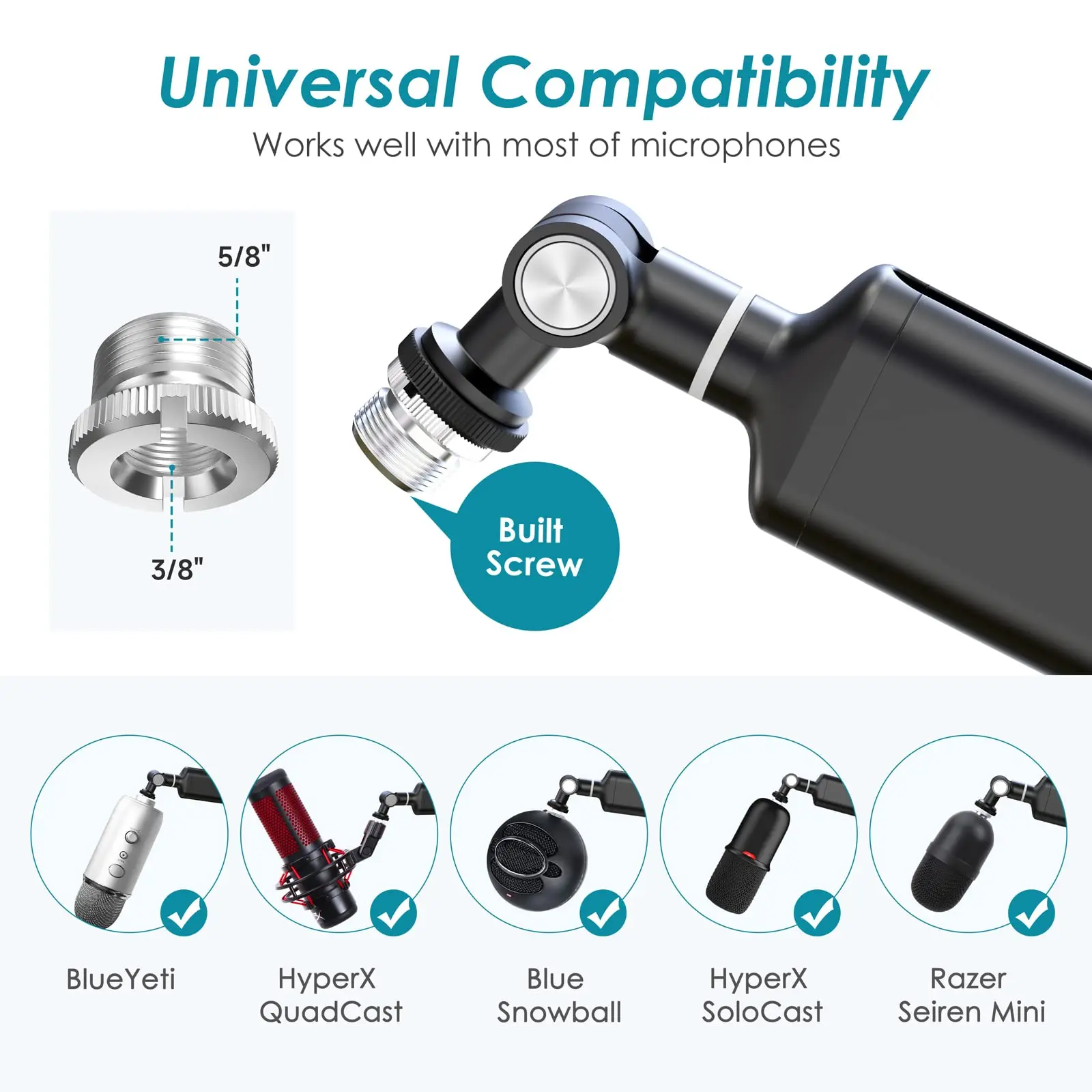 Microphone Stand Heavy Suspension Boom Adjustable Scissor Arm