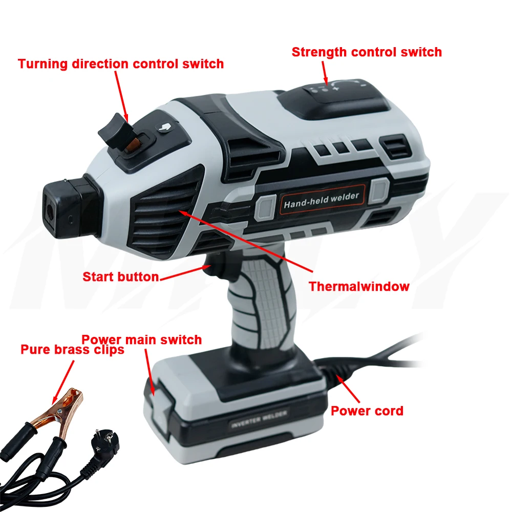 220V/110V Handheld Arc Welder Portable Welding Machine 4600W Automatic Electric Welder Home Welding Tool