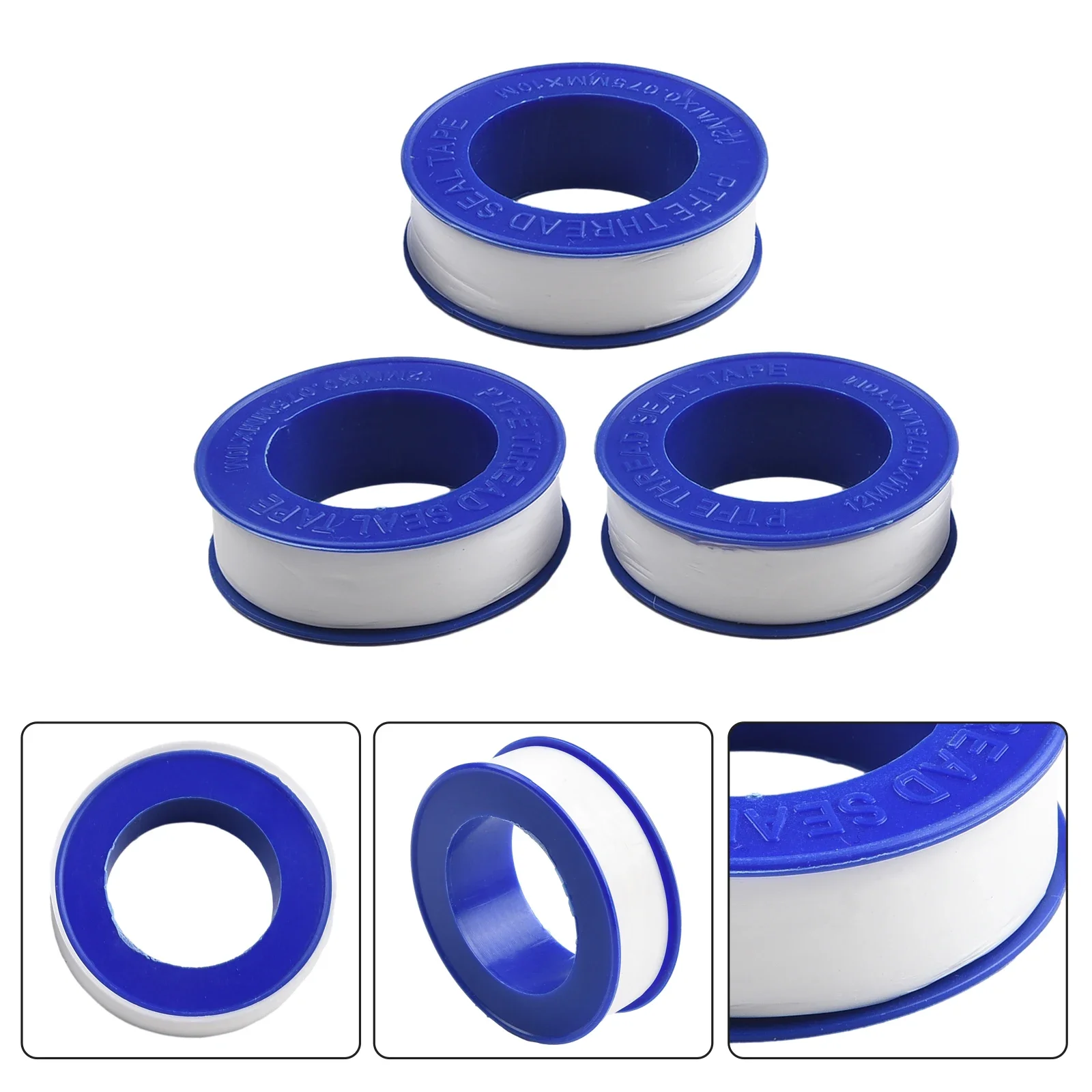 Reliable Threaded Pipe Sealing Tape, 3x10M White Plumbers Tape, Easy To Use And Suitable For Home And Professional Applications
