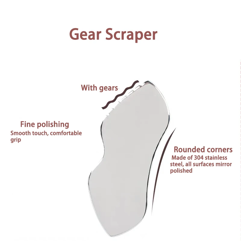 Guasha 스크래핑 마사지 스크레이퍼, 얼굴 마사지기, Gua Sha 보드, 스테인레스 스틸 바디 근육 이완, 스크래핑 보드, 마사지 도구