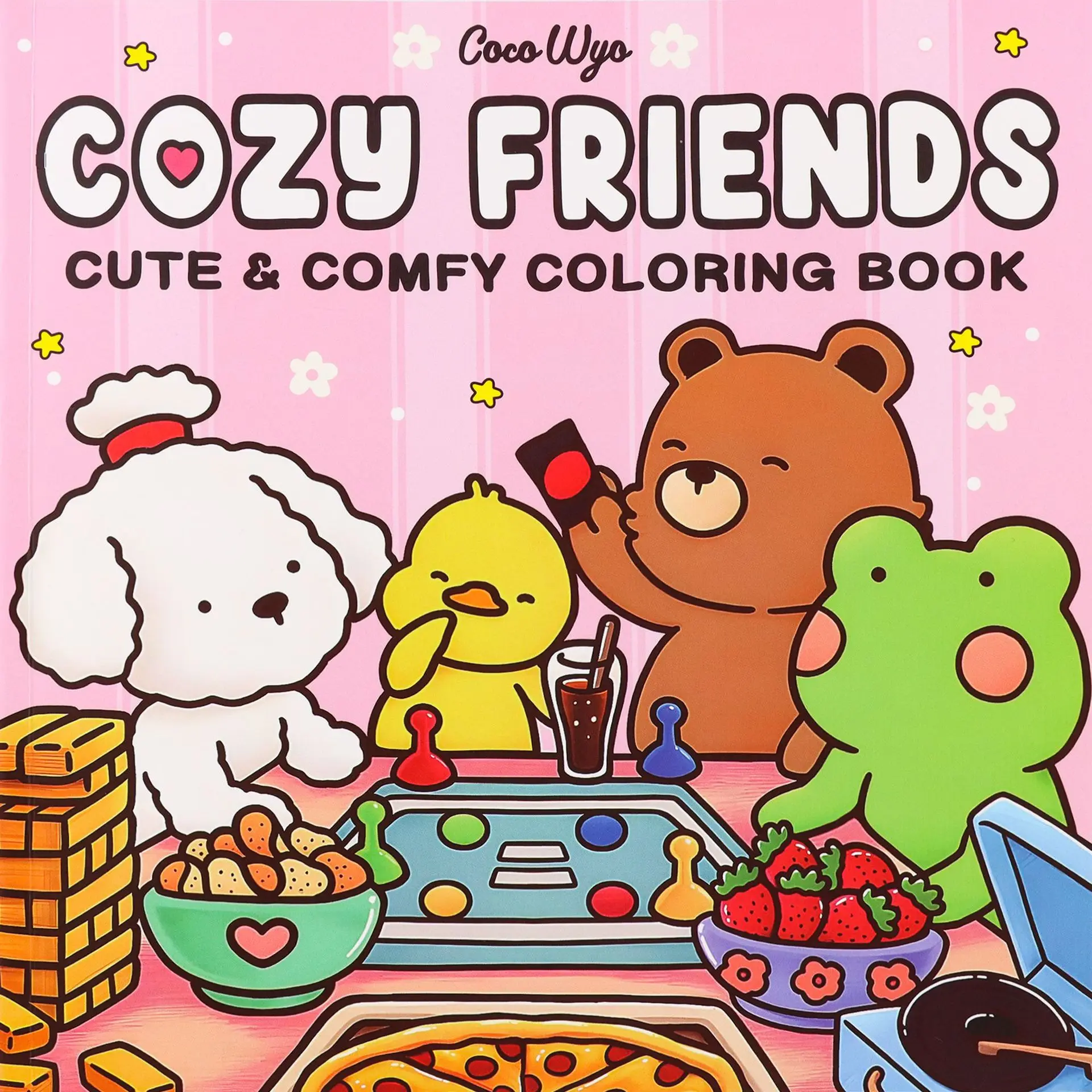 UYEE COZY GIRL Coloring Book Set In Cozy Moments For Relaxation Educational Doodles Book Featuring Adorable Creepy Creatures