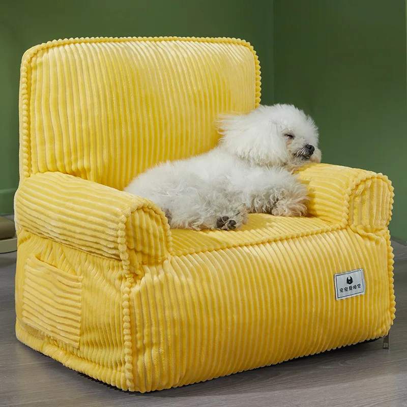 

Super Soft Pet Dog Bed Dog Sofa Deep Sleep Bed Rectangle Sofa-Style Pet Bed with Anti-slip Plastic Bottom Thickened Warm Dog Mat