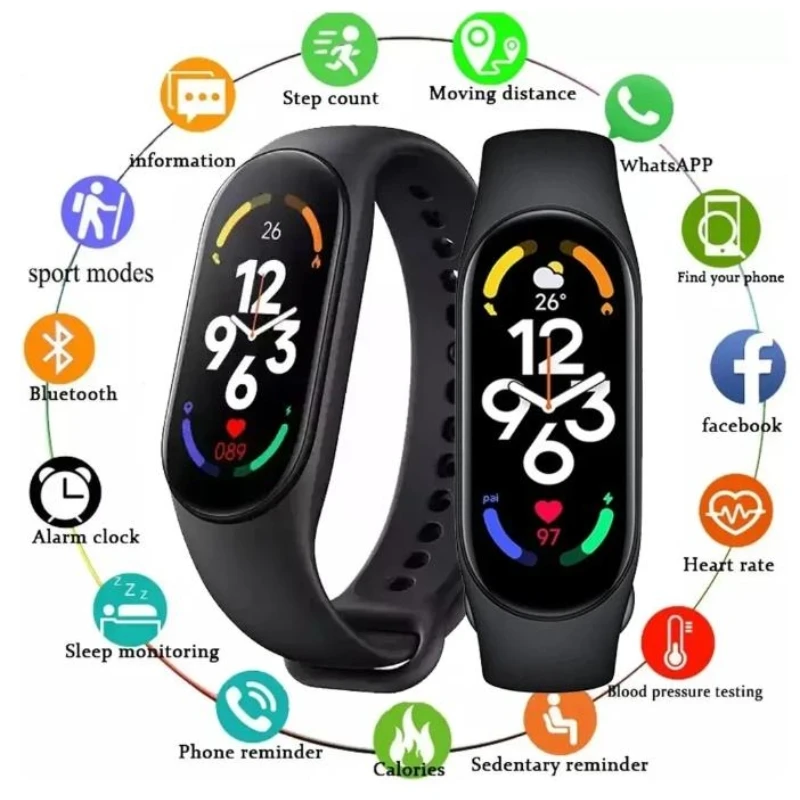 

M8 Smart Watch Men Women Smartband Heart Rate Smartwatch Fitness Tracker Blood Pressure Sport Smart Bracelet for Xiaomi M7 M6 M5