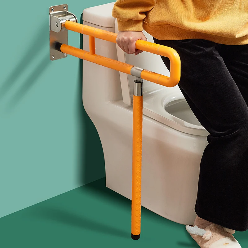 Foldable Handrail in Bathroom Bathroom Non-Slip Safety Barrier-Free Railing Toilet ToiletUElderly Safety Handle