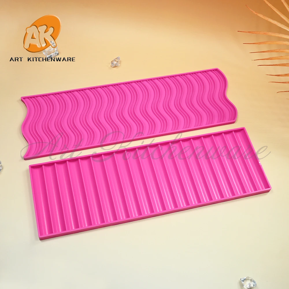 Tapis D'impression Fondant En Silicone - Motif Dentelle 6 Trous Fleur - Pour Décoration Gâteaux, Pâte à Sucre, Réutilisable