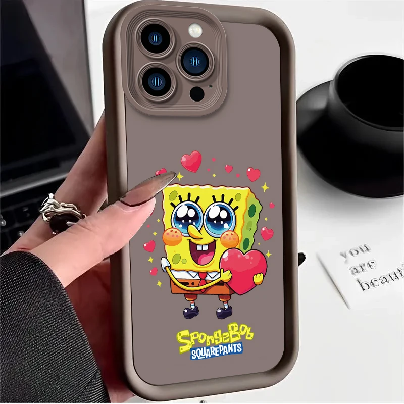 Cartoon SpongeBobs Patrick Case for iPhone 15 14 13 12 11 Pro Max