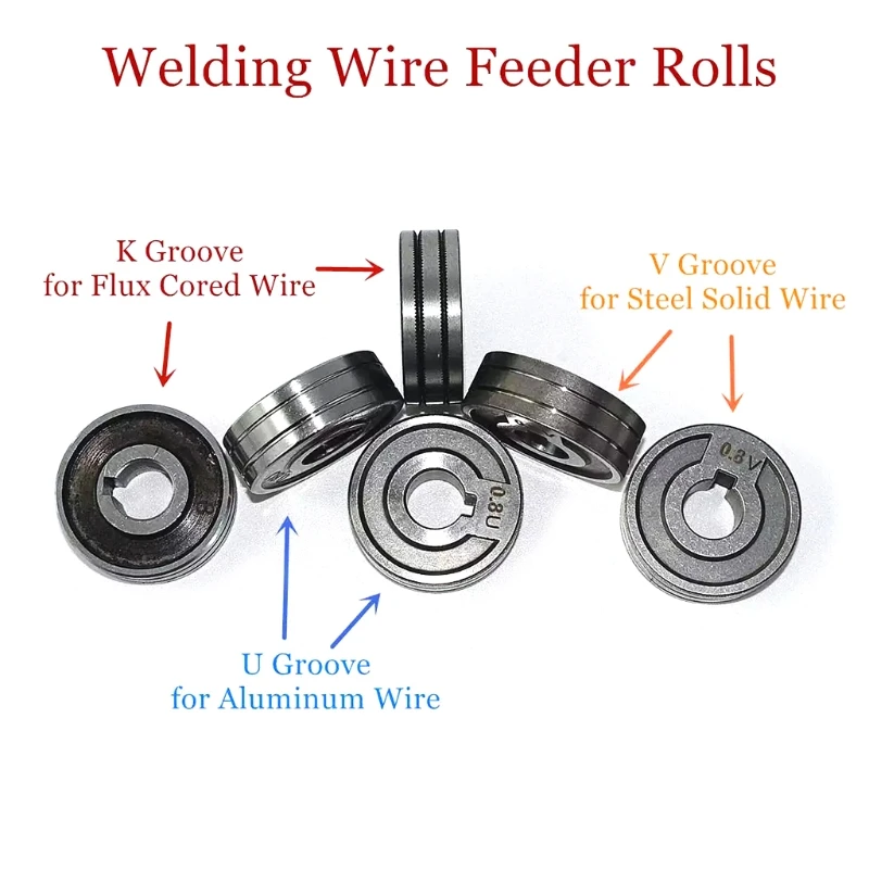 Professional MIG Wire Feed Roller Drive Wheel V KNURLED U Guide Feeder Welding 0.6/0.8/1.0mm  Industrial Grade Roller KXRE 4