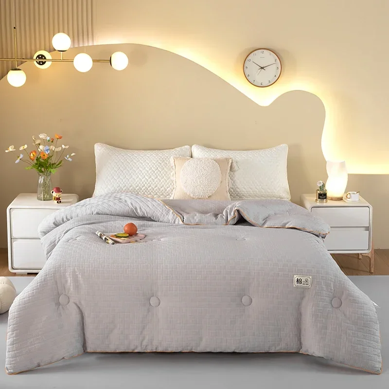 Soybean fiber spring and autumn quilts thickened for warmth, winter quilts bedding, dormitories, summer