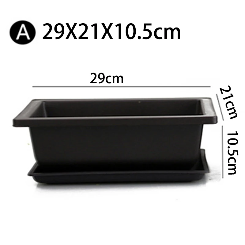

Container Flower Pot Holder Living room Nursery Plastic Rectangle Reusable Saucer Antique Balcony Bonsai Garden