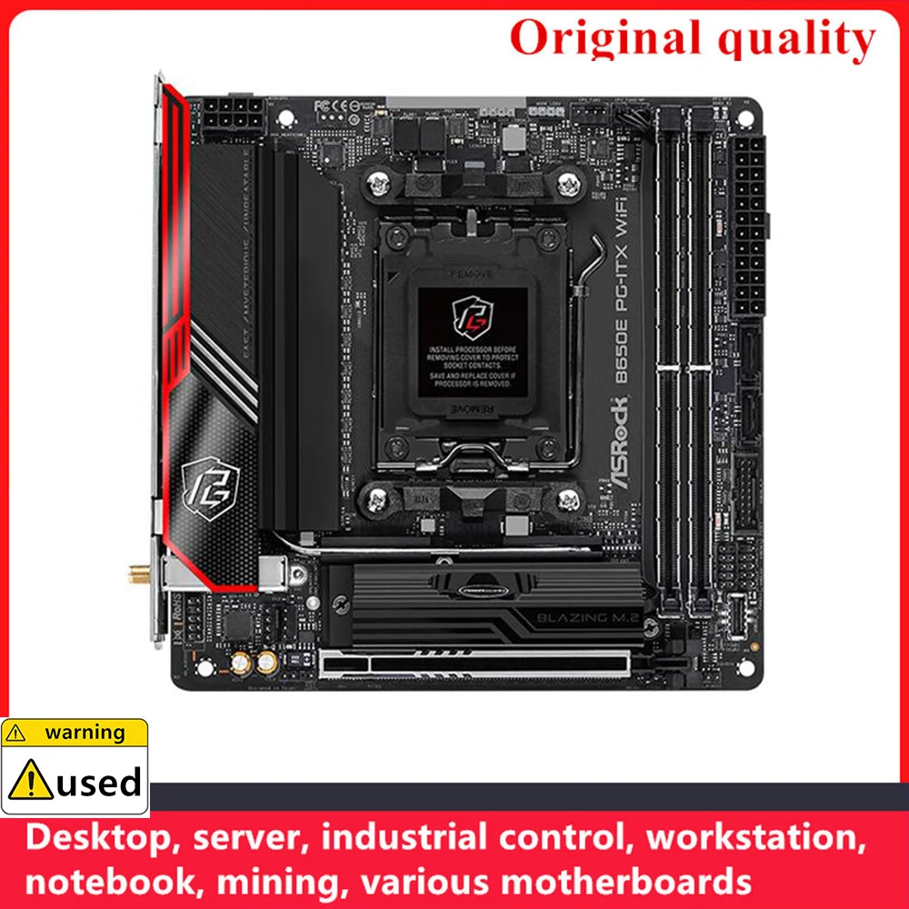 

Used For ASROCK B650E PG-ITX WIFI ITX MINI Motherboards Socket AM5 DDR5 64GB For AMD B650 Desktop Mainboard M,2 NVME USB3.0