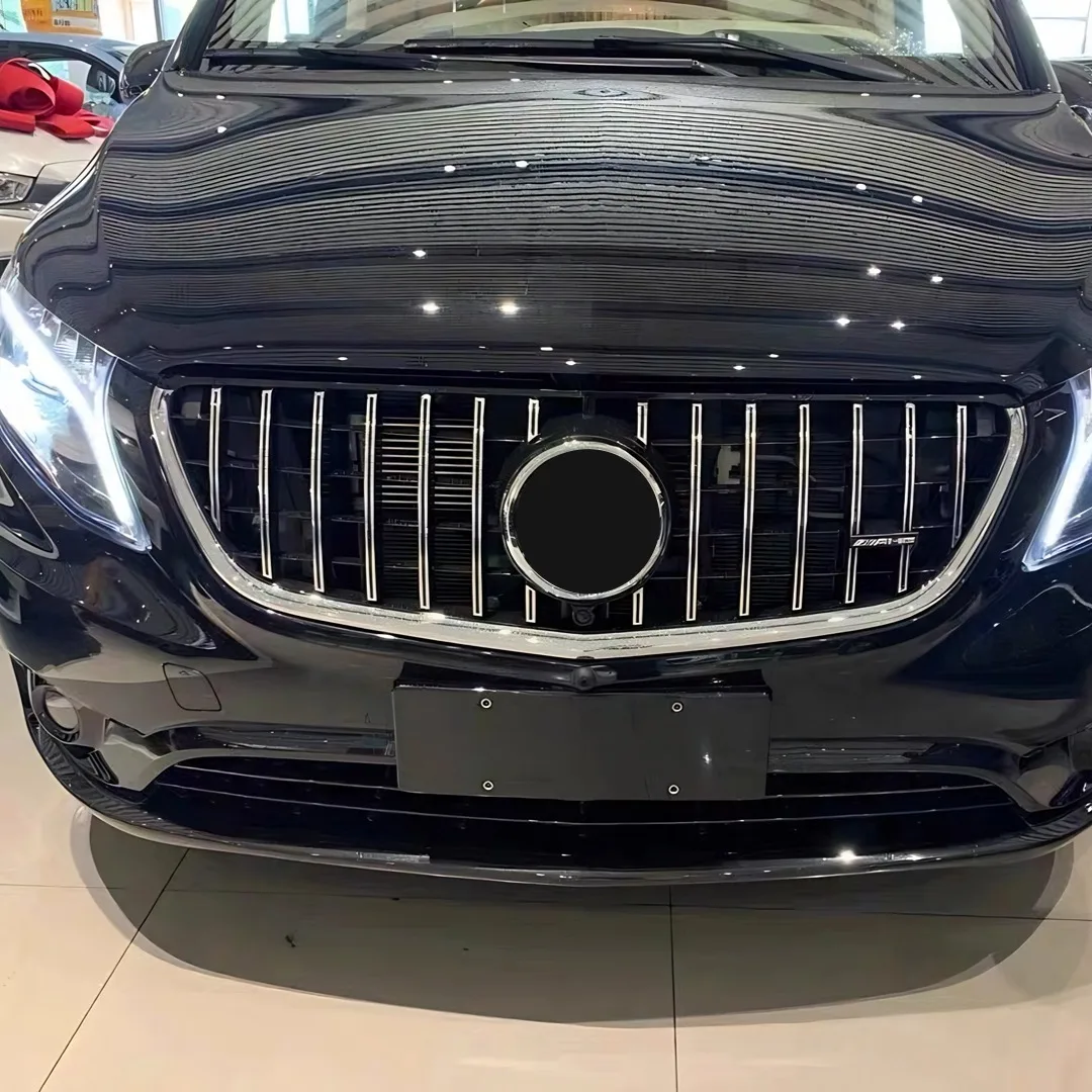 메르세데스 벤츠 비토 W447 2015-2019 GT 스타 스타일 바디 키트용 프론트 범퍼 그릴 인렛 그릴 중간 메쉬 튜닝 액세서리