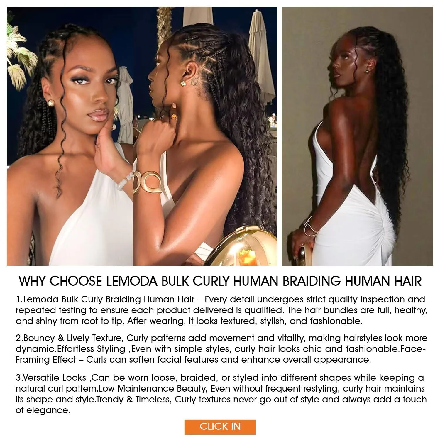 Lemoda Burmese Curly Bulk Human Hair Extension With Spail Ends Boho Braiding No Weft Bundles Virgin Hair 15A 1/2/3/4 PCS 12-32in 5