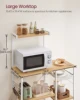 VASAGLE Baker's Rack, Microwave Stand, Kitchen Storage Rack with Wire Basket, 6 Hooks, and Shelves, for Spices, Pots 3