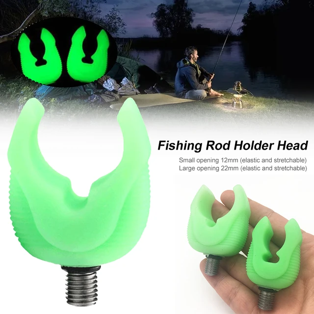 Fishing Rod Rest Head Fluorescent Glow In The Dark Pole Stick Holder Carp Fishing  Rod Support Stand Bracket Head Rod Gripper - AliExpress