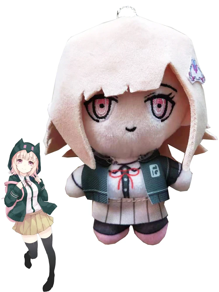 15cm Danganronpa Nanami Chiaki Plush Pendant Anime Game Stuffed Doll Toy Backpack Bag Keychain Keyring Cosplay Props Fans Gift anime tokyo revengers card manjiro ken takemichi hinata atsushi chibi kawaii small card for fans collection gift cosplay props