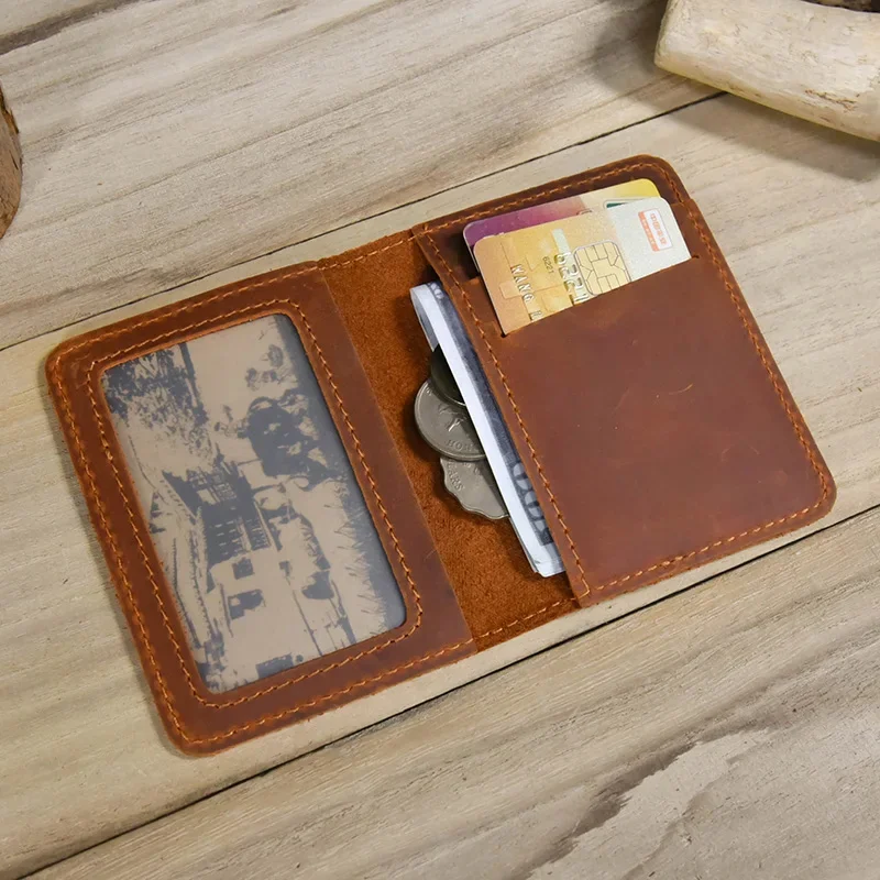 

Small wallet for men wo coins purse leather bifold card holder coin walllet short female slim bag