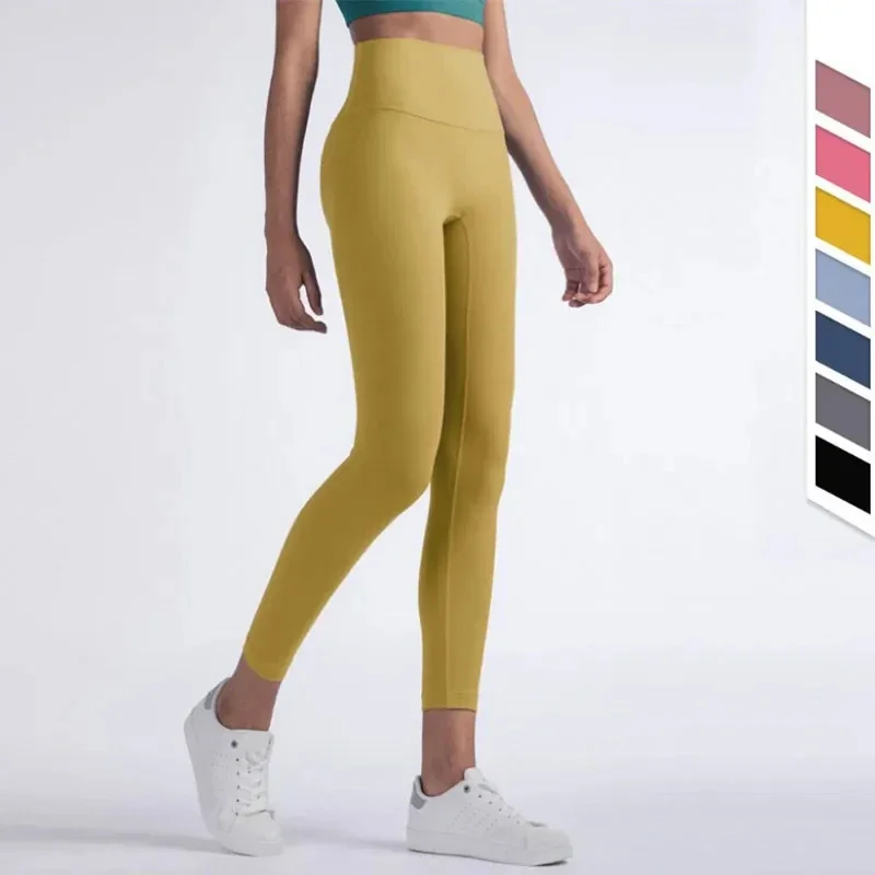 

2024 Hot Sale Fitness Female Seven Points Trouser Leggings 8 Colors Running Pants Comfortable And Formfitting Yoga Pants