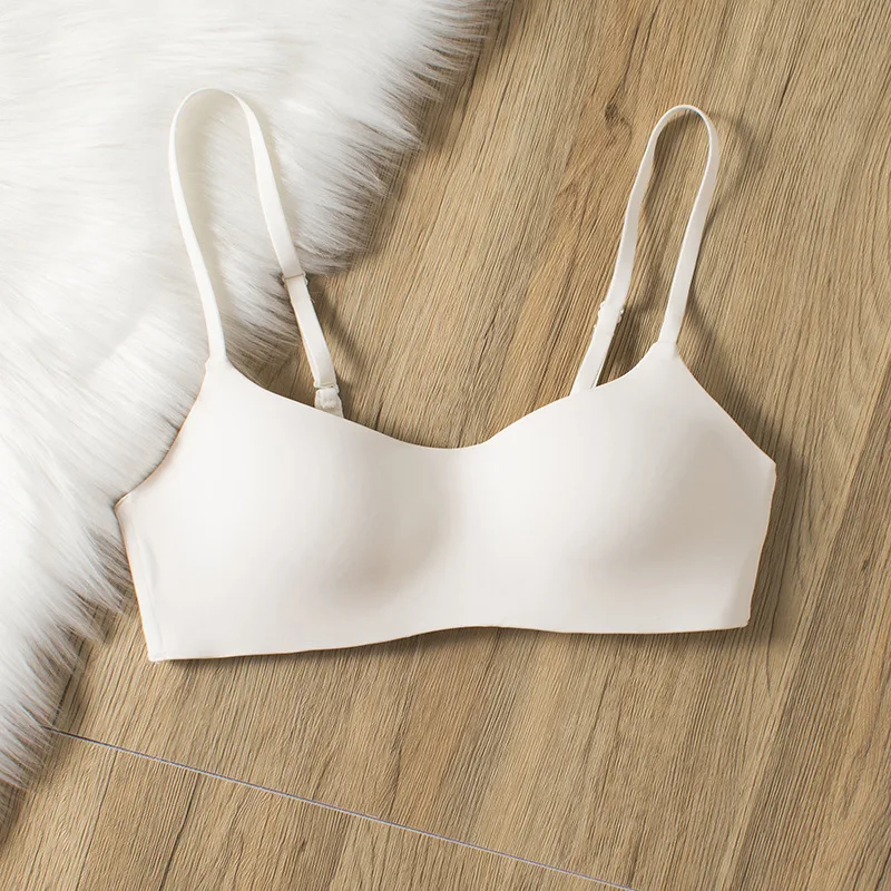 Women's Bra Wire-Free Front Closure Solid Color Full Coverage Fixed Cups More Considerate for Middle-Aged And Elderly Individual