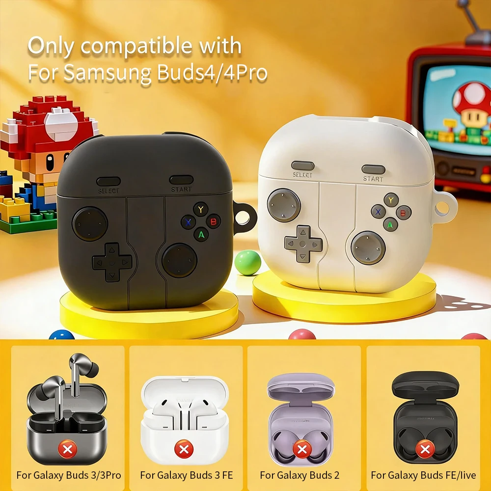 Cute Cartoon 3D Game Controller Silicone Shockproof Earphone Case Cover