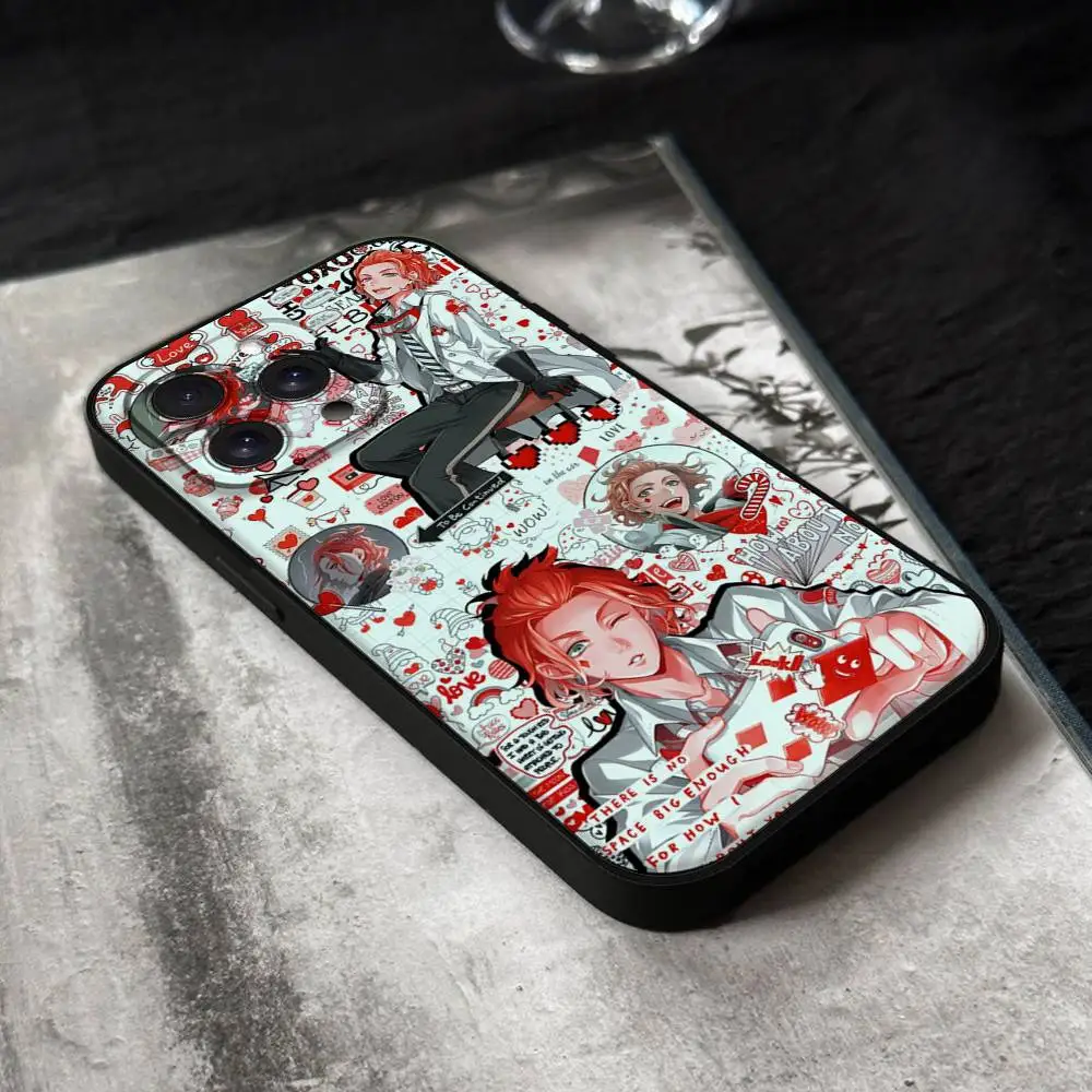 Twisted Wonderland Ace Anime Black Silicone Soft Phone Case