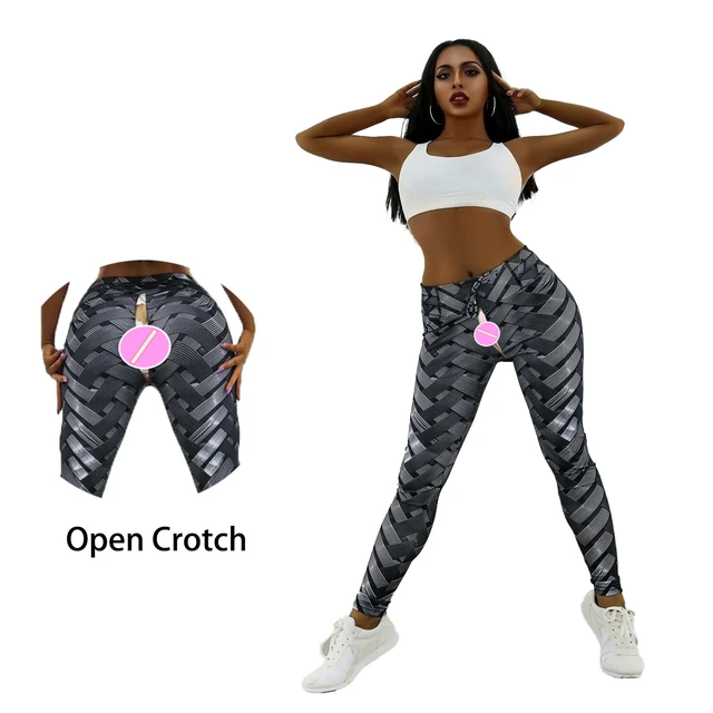 Seamless Sports Yoga Pants Fitness Scrunch Booty Leggings Butt Tights Women  Waistband Invisible Open Crotch Outdoor Sex Femme - AliExpress