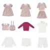 AP Jewel Collection 2025 Spring Summer Floral Dress Jewel  Collar Elegant Clothing Set Baby Overalls Set Knitting Cardigan 6