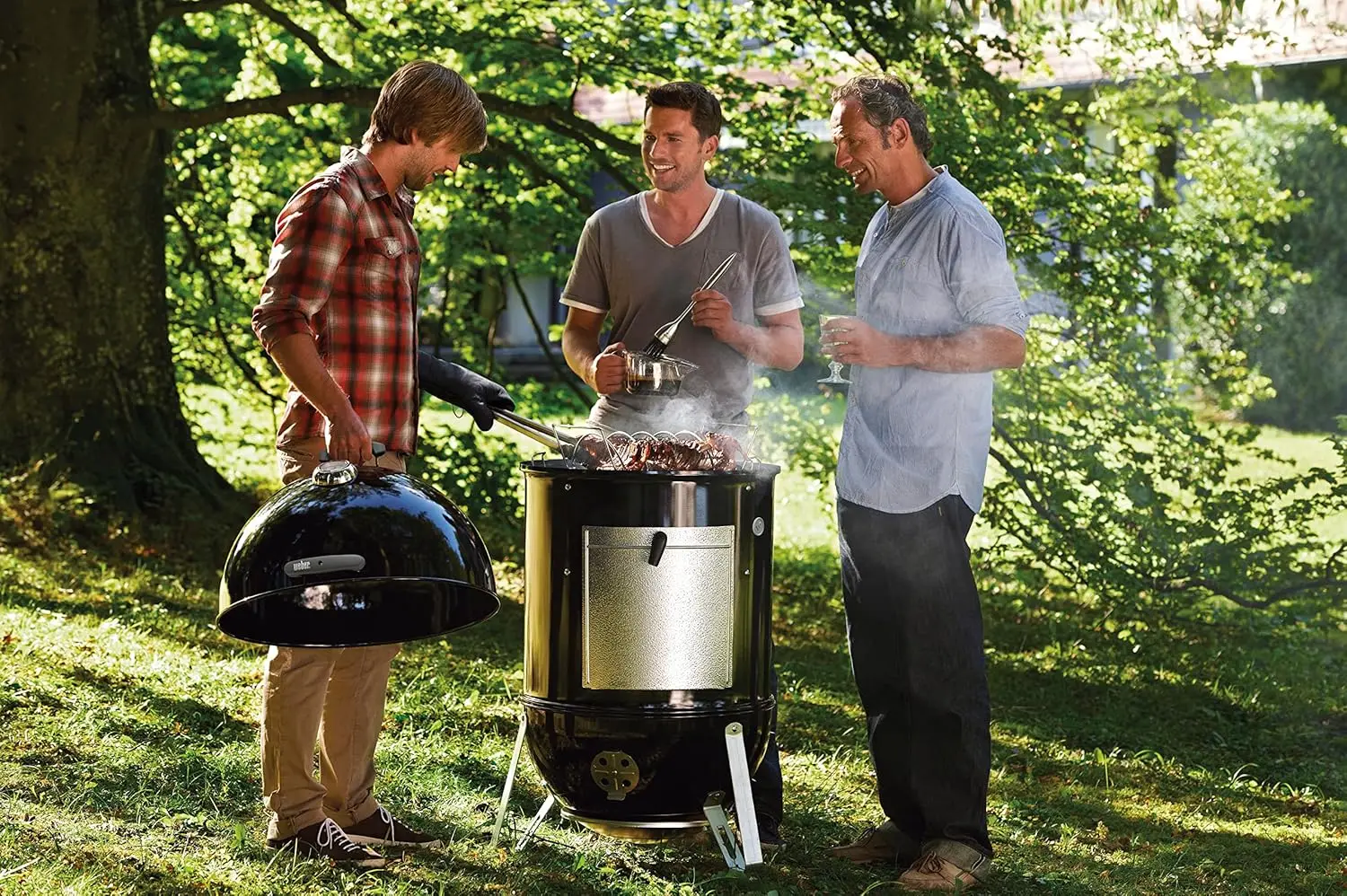 22-inch Smokey Mountain Cooker, Charcoal Smoker,Black 6