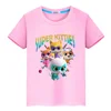 Super Kitties Summer Print T-shirt pride tshirt y2k one piece boys Anime Tees 100% Cotton Short Cartoon Tops kids clothes girls 4