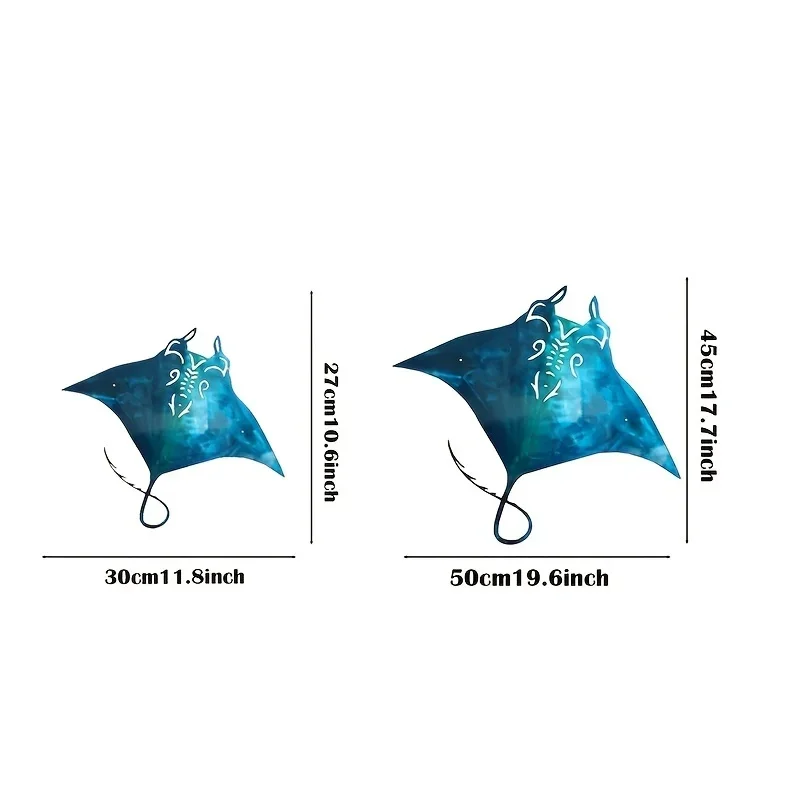 Рисунок 3 - Синий Металлический Настенный декор Manta Ray
