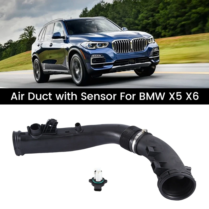 

13717605585 13627593624 автозапчасти, аксессуары, запчасти, новый воздуховод без измерителя массы воздуха с датчиком для BMW X5 X6