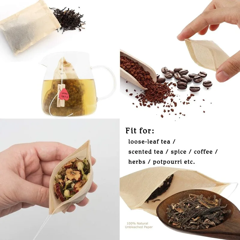 Disposable Bags Drawstring Coffee Filter Paper Bag Empty Loose Tea Infuser Sachets Kitchen Teabag For Spice Drinkware_voghion.com
