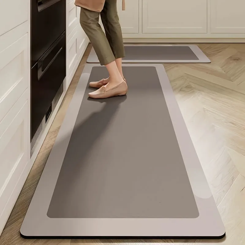 Kitchen Carpet Anti-slip Oil-proof Floor Mat Pvc Leather Waterproof Mats Long Strip Japanese Striped Style Home Decoration Rug 3