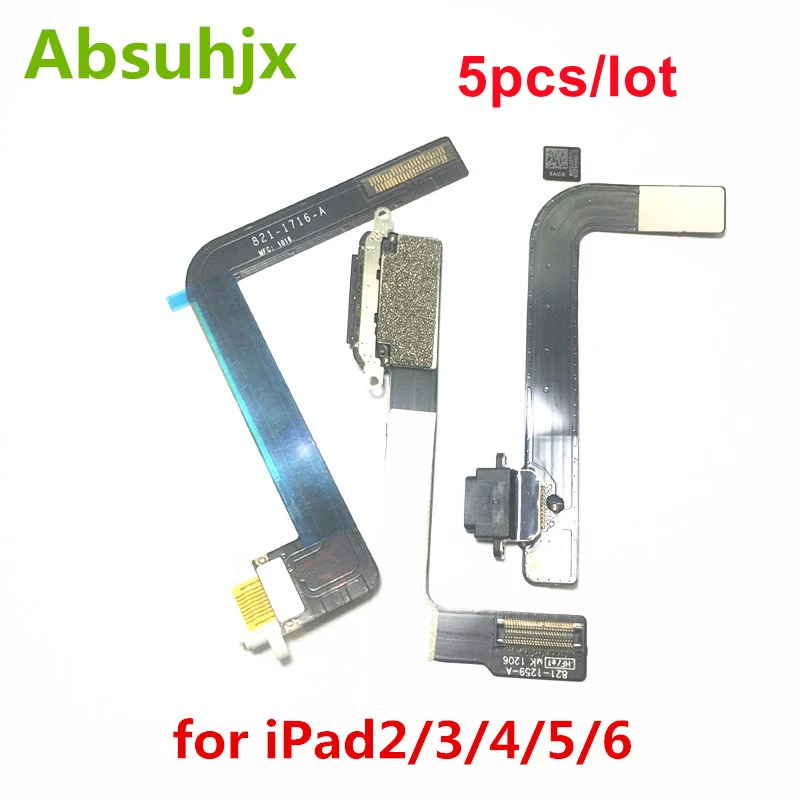 5шт. гибкий кабель для зарядки Absuhjx для iPad 2 3 4 5 6 Air, порт зарядки USB, разъем Dock, синхронизация ленты, запасные части