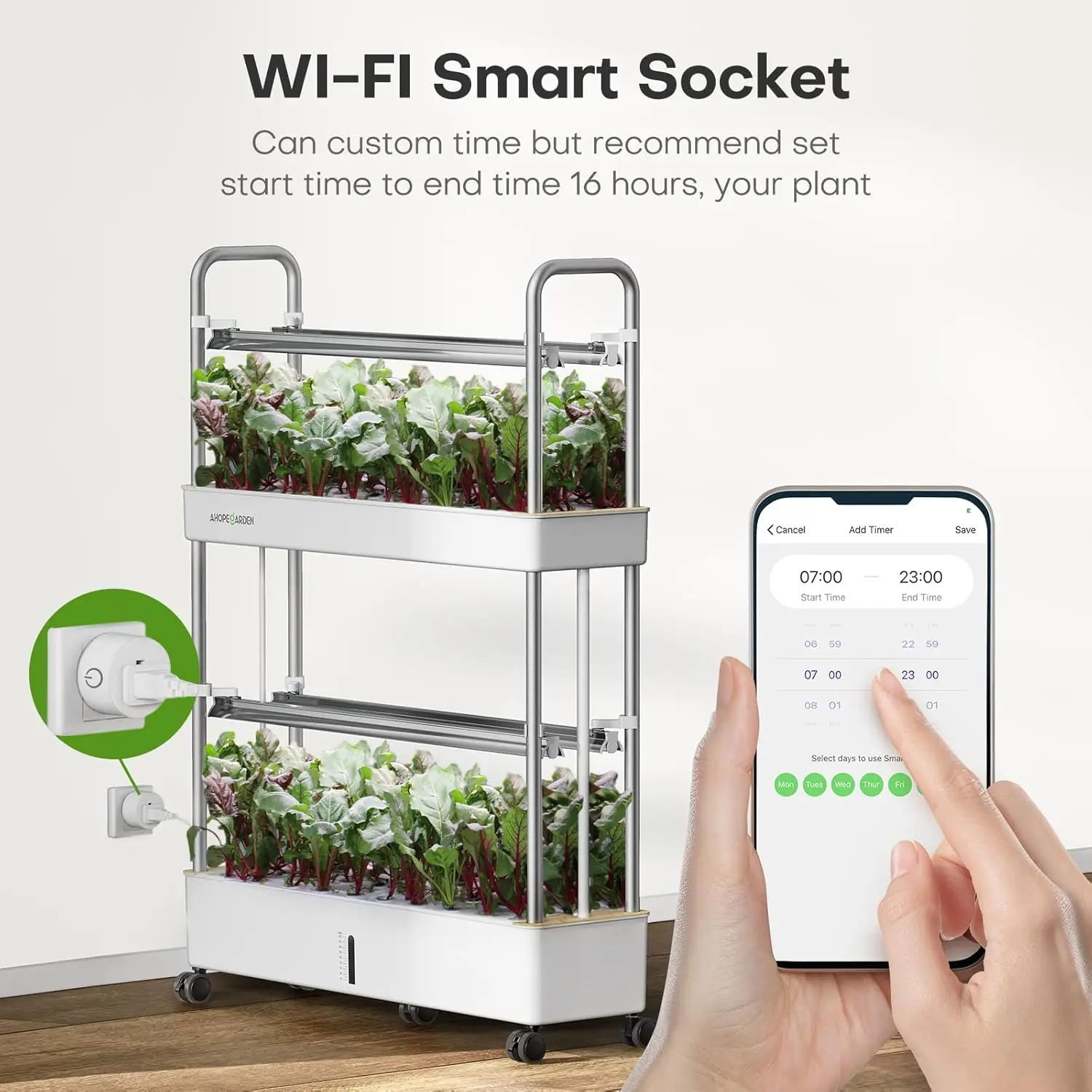 60-Pod Hydroponic Indoor Garden with LED Grow Light 5