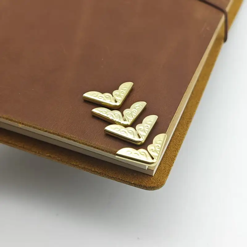Notebook Metal-Edge Protection Bronze Decoration and TN Elastic Rubber Band for Protection Diary Accessories - Image 5