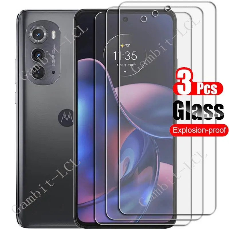

3PCS Tempered Glass For Motorola Edge (2022) Protective Film On MotorolaEdge 2022 6.6" Screen Protector Cover