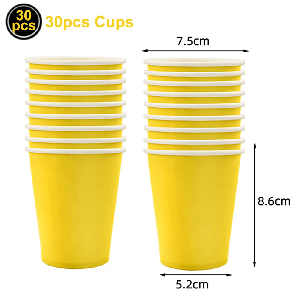 Elegant Yellow Disposable Tableware Set