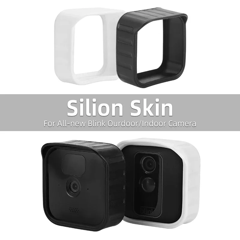 Protective Silicone Case Weatherproof Cover soft for New Blink Outdoor/Indoor/Blink XT/XT2 camera(Black)